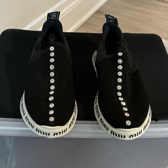 Miu Miu crystal slip on sneakers - Picture 3 of 5